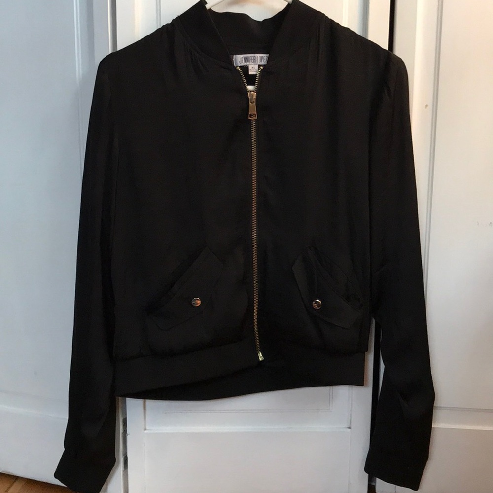 Jennifer Lopez Embroidered Satin Jacket